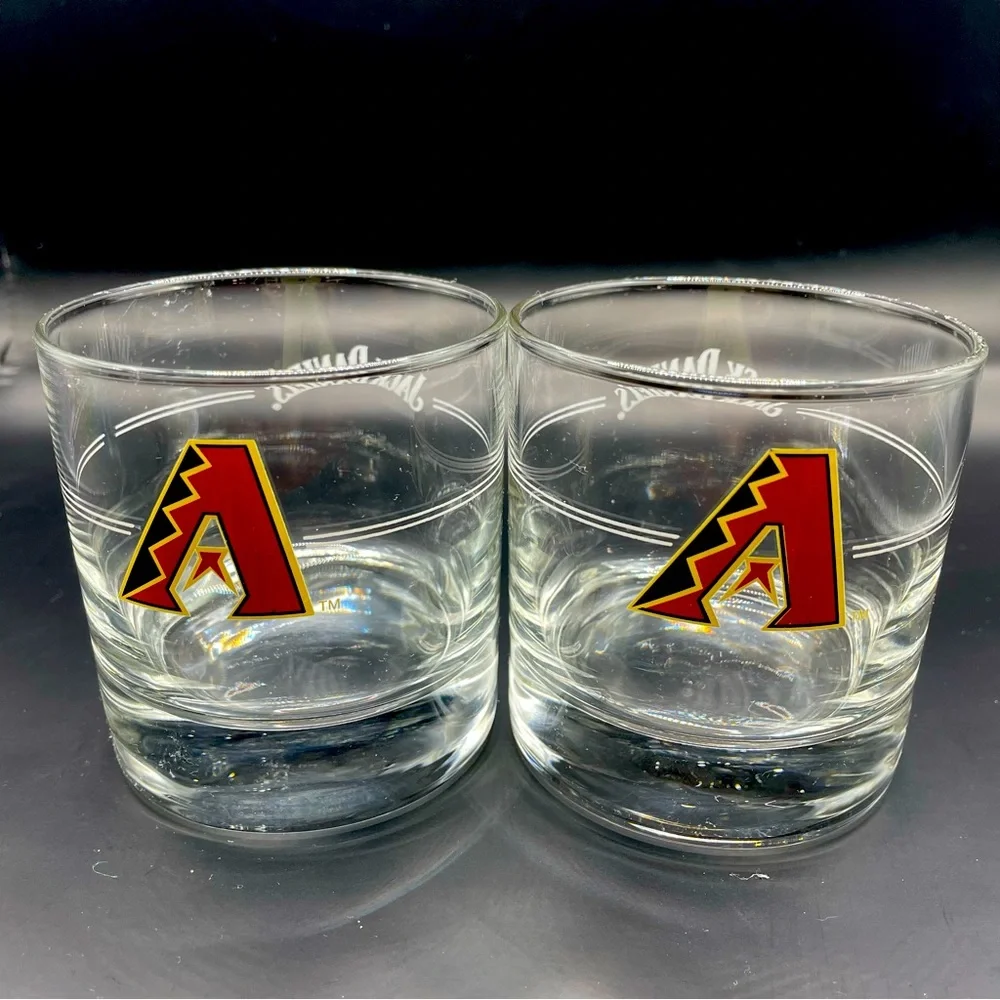 Jack Daniel's Arizona Diamondbacks Rocks Glass x2